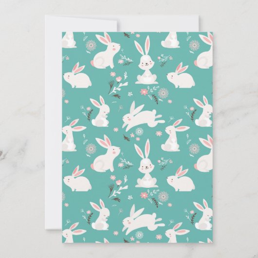 Bunny Hop Paasbrunch Uitnodiging (Achterkant)