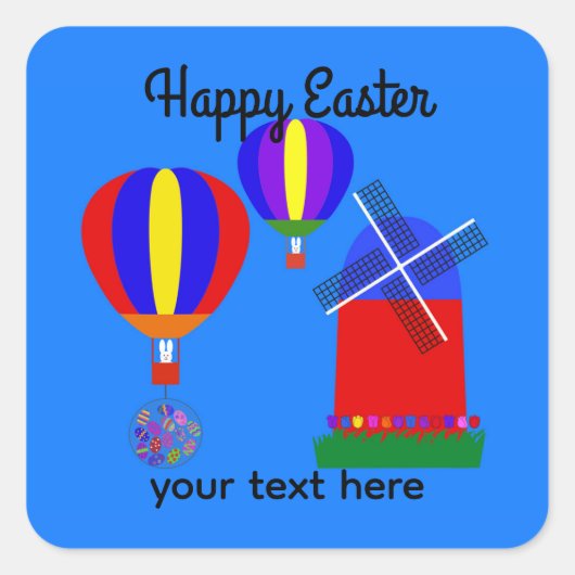 Bunny Hot Air ballon #1-2 Sticker (Voorkant)