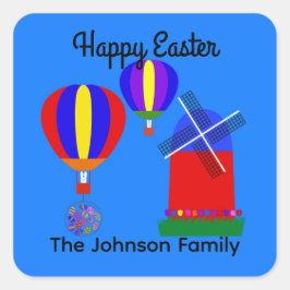 Bunny Hot Air ballon #1 Sticker