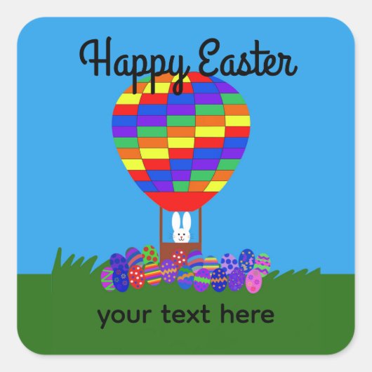 Bunny Hot Air ballon #2-2 Sticker (Voorkant)