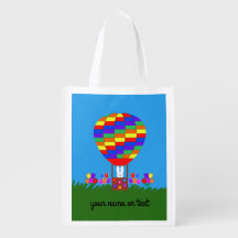 Bunny Hot Air ballon #3 herbruikbare tas