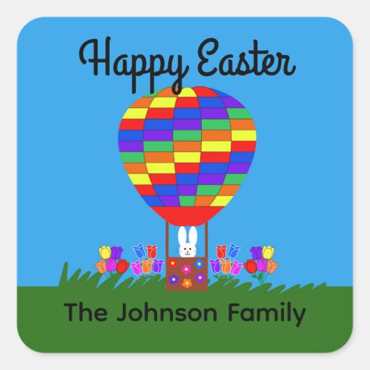 Bunny Hot Air ballon #3 Sticker (Voorkant)