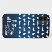 Bunny Hugger iPhone 5 Hoesje (Donker/Lichtblauw) (Achterkant (horizontaal))