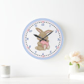 Bunny Hugs Clock 2 Grote Klok (Huis)