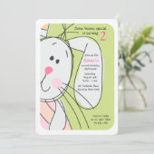 Bunny Huid-en-Seek Uitnodiging (Staand voorkant)