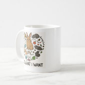 Bunny "I Do What I Want" Tote Bag –Funny Rabbit Koffiemok (Voorkant links)