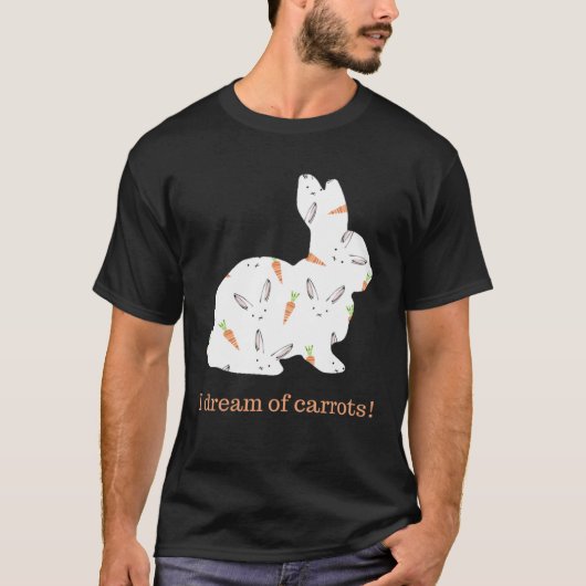 Bunny I Dream of Carrots T-shirt (Voorkant)