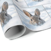 Bunny In a Deep Snowdrift Cadeaupapier (Rol Hoek)