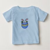 Bunny in Blue Egg Easter Tshirt (Voorkant)
