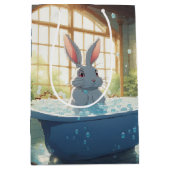 Bunny in bubbelbad medium cadeauzakje (Voorkant)