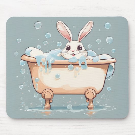 Bunny in bubbelbad muismat (Voorkant)
