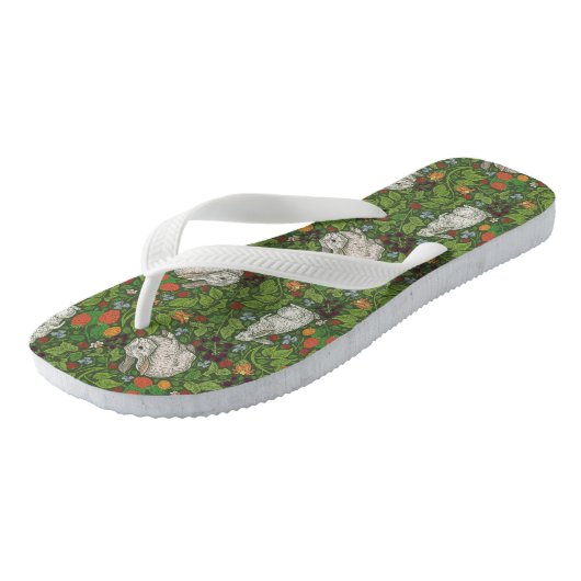 Bunny in de Briar Patch Chintz Teenslippers (Schuin)
