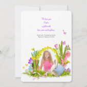 Bunny in de tuin Paas Kaart (Voorkant)