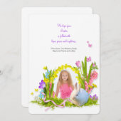 Bunny in de tuin Paas Kaart (Voorkant / Achterkant)