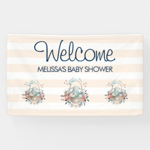 Bunny in een Jurk Baby shower Spandoek