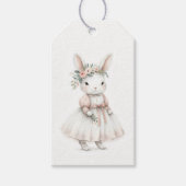 Bunny in een jurk cadeaulabel (Voorkant)