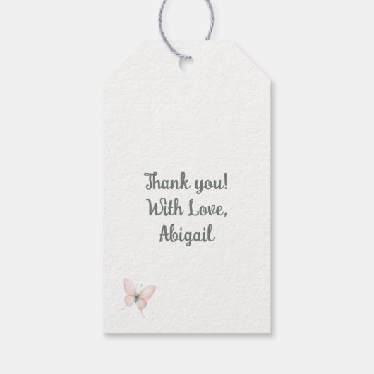 Bunny in een jurk cadeaulabel (Achterkant)