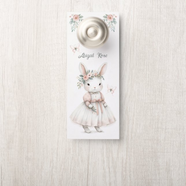 Bunny in een jurk deurhanger (Op knop)