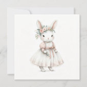 Bunny in een jurk kaart (Voorkant)