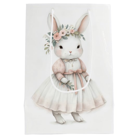 Bunny in een jurk medium cadeauzakje (Achterkant)