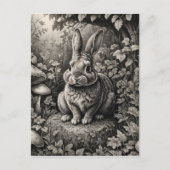 Bunny in een paddenstoelentuin briefkaart (Voorkant)