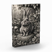 Bunny in een paddenstoelentuin fotoblokken (Links)