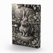 Bunny in een paddenstoelentuin fotoblokken (Rechts)