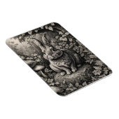 Bunny in een paddenstoelentuin magneet (Rechterzijde)