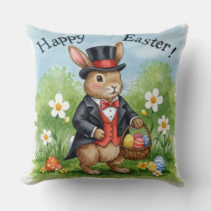Bunny in een Tailcoat en Top Hat Kussen