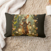 Bunny in het betoverde bos kussen (Deken)
