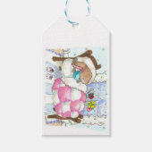 Bunny in label met cadeau cadeaulabel (Voorkant)