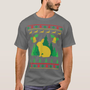 Bunny in lelijke kerststijl t-shirt