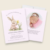 Bunny In Loving Memory Announcement Kaart