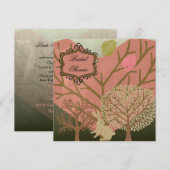 Bunny in Magic Forest Bridal Shower Invitation Kaart (Voorkant / Achterkant)