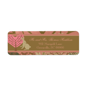 Bunny in Magic Forest Custom Adresetiketten Etiket