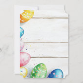 Bunny in mand met eieren Paasbrunch Kaart (Achterkant)