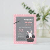 Bunny in Pet Polka Dots Magic Verjaardagsfeestje Kaart (Staand voorkant)