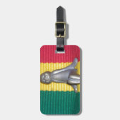 Bunny in Rasta Kleuren: Een vleugje Groovy Art Pri Bagagelabel (Voorkant verticaal)