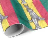 Bunny in Rasta Kleuren: Een vleugje Groovy Art Pri Cadeaupapier (Rol Hoek)