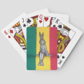 Bunny in Rasta Kleuren: Een vleugje Groovy Art Pri Speelkaarten (Achterkant)