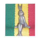 Bunny in Rasta Kleuren: Een vleugje Groovy Notitieblok (Voorkant)