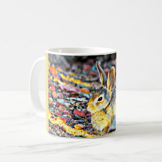 Bunny in Sunlight Coffee Cup Koffiemok (Voorkant links)