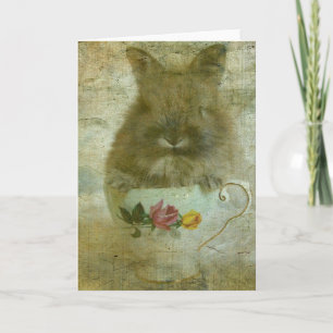 Bunny in Teacup Kaart