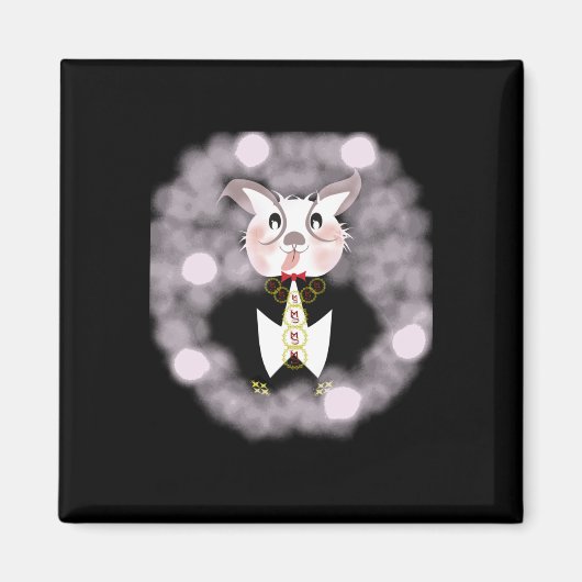 Bunny in the Clouds Sticker Magneet (Voorkant)