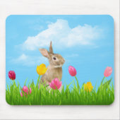 Bunny in Tulips Muismat (Voorkant)