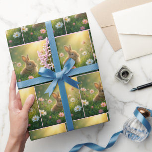 Bunny in Wildflower Meadow Cadeaupapier