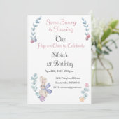 Bunny Invitation, 1, Birthday, 2, Bunny Kaart (Staand voorkant)