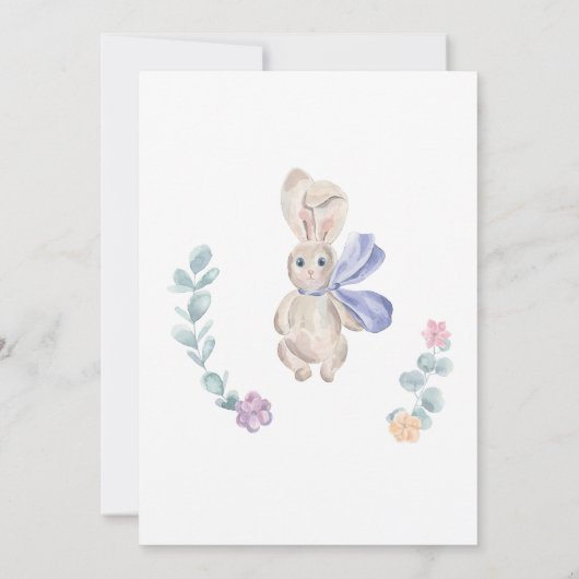 Bunny Invitation, 1, Birthday, 2, Bunny Kaart (Achterkant)