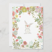 Bunny Invitation Bunny Birthday Invitation Kaart (Achterkant)