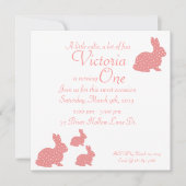 Bunny Invitation Kaart (Voorkant)